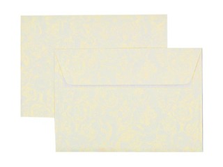 Ümbrikud Roses cream С6, 10 tk., kuldne paberile lille muster