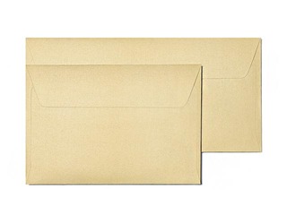 Envelope Millenium DL with adhesive tape, 10 pcs, pearl gold