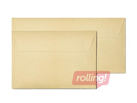 Envelope Millenium C6 with adhesive tape, 10 pcs, pearl gold