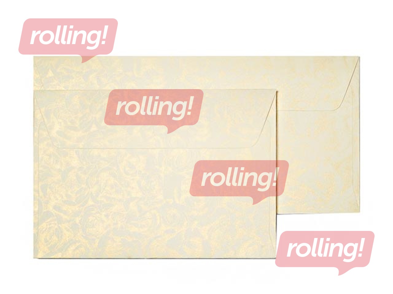 Envelopes Millenium 70x110mm, 10 gab, roses cream