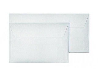 Envelopes with adhesive tape B7, 10 pcs, pearl silver
