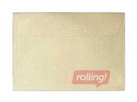 Envelopes self-adhesive with tape B7, 10 pcs, gold