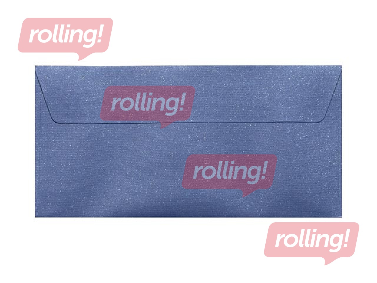 Envelopes with adhesive tape DL, 10 pcs., blue with gloss