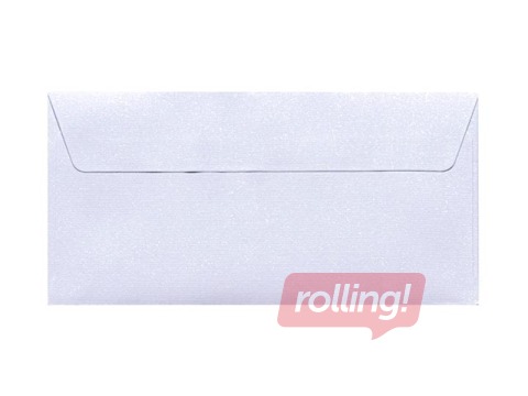 Aploksnes pašlīmējošas ar lentu DL, 10 gab, baltas ar spīdumu