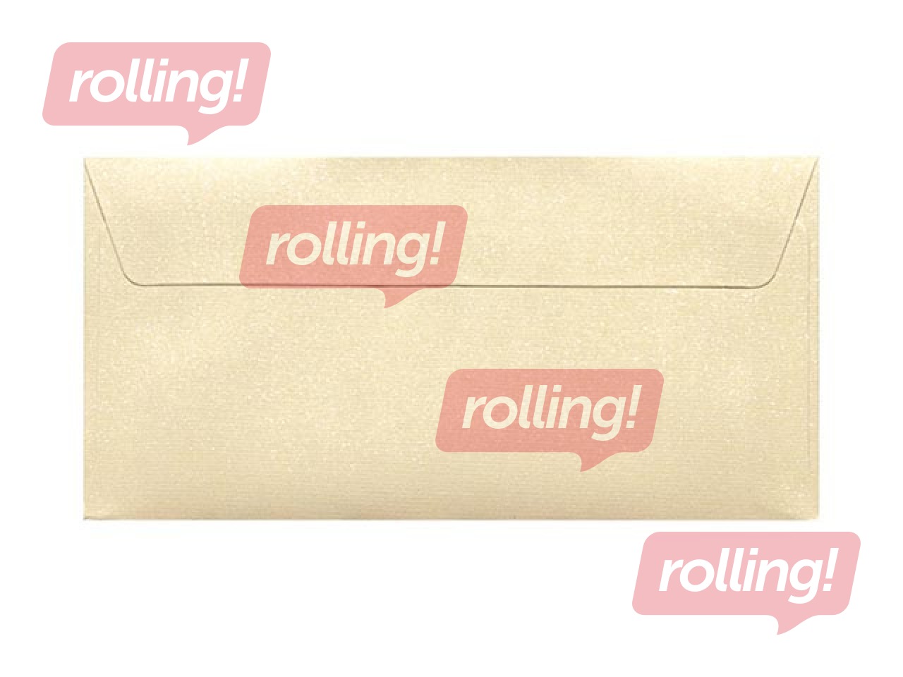 Envelopes with adhesive tape DL, 10 pcs., cream with gloss