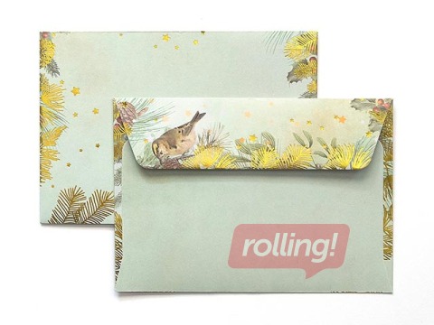 Envelopes Gold Christmas C6, 10 pcs.