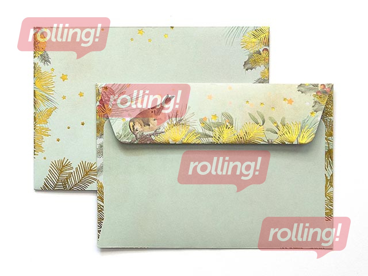 Envelopes Gold Christmas C6, 10 pcs.