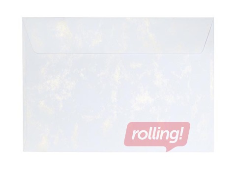 Envelopes with adhesive tape, C5, 10 pcs., white with gold gloss