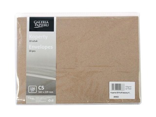 Enbelope C5 Kraft beige, 120g/m2, 10 pcs/pack