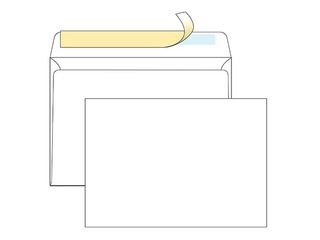 Aploksnes pašlīmējošas ar lentu, C4, baltas, 25 gab.