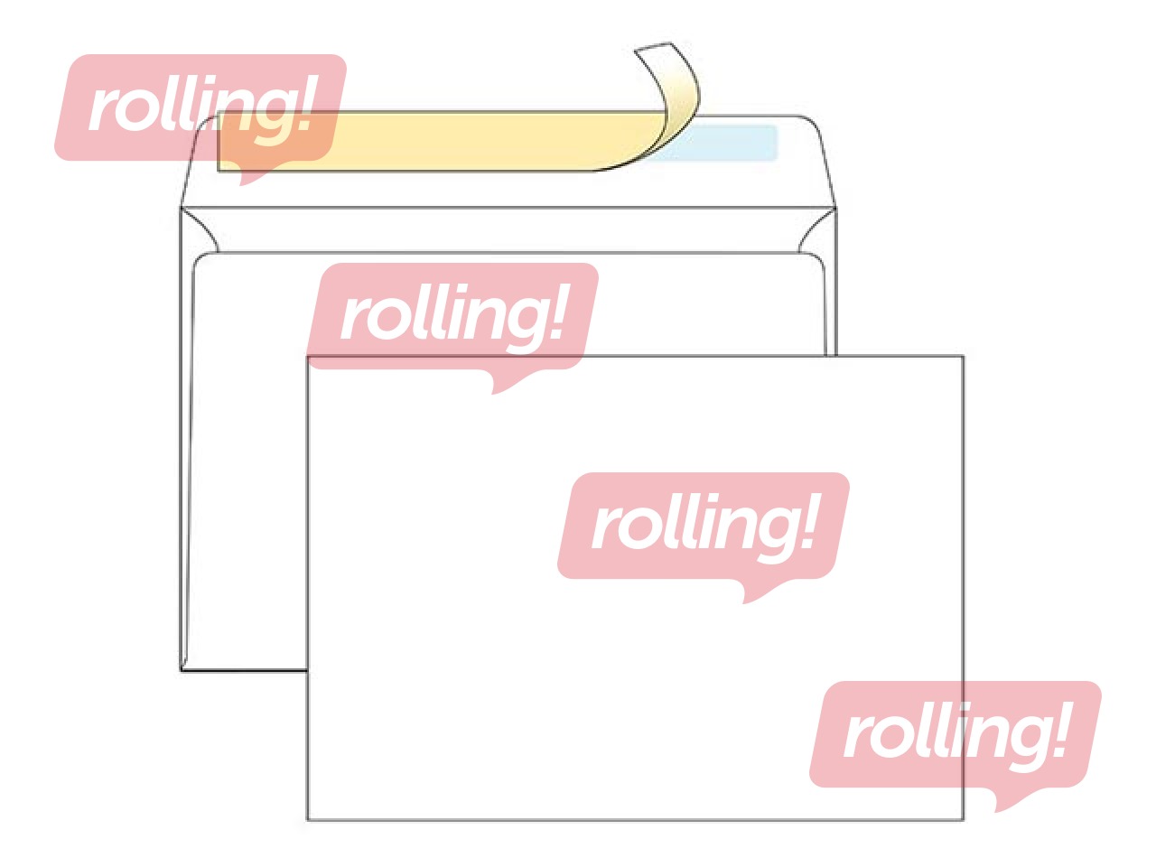 Envelopes with adhesive tape, C4, white, 25 pcs.