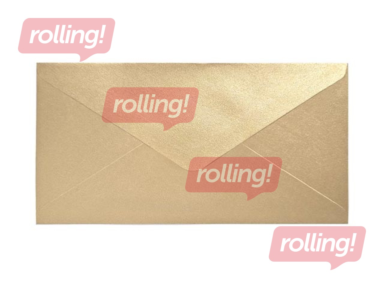 Envelopes Pearl gold 80x160mm, 10 pcs.
