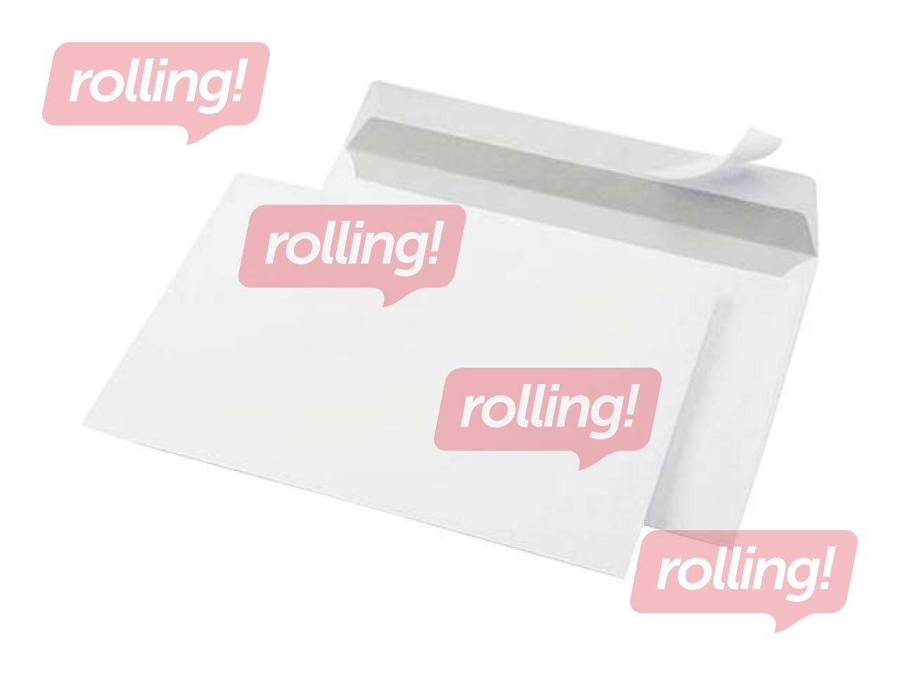 Envelopes with adhesive tape, C65, 25 pcs. White