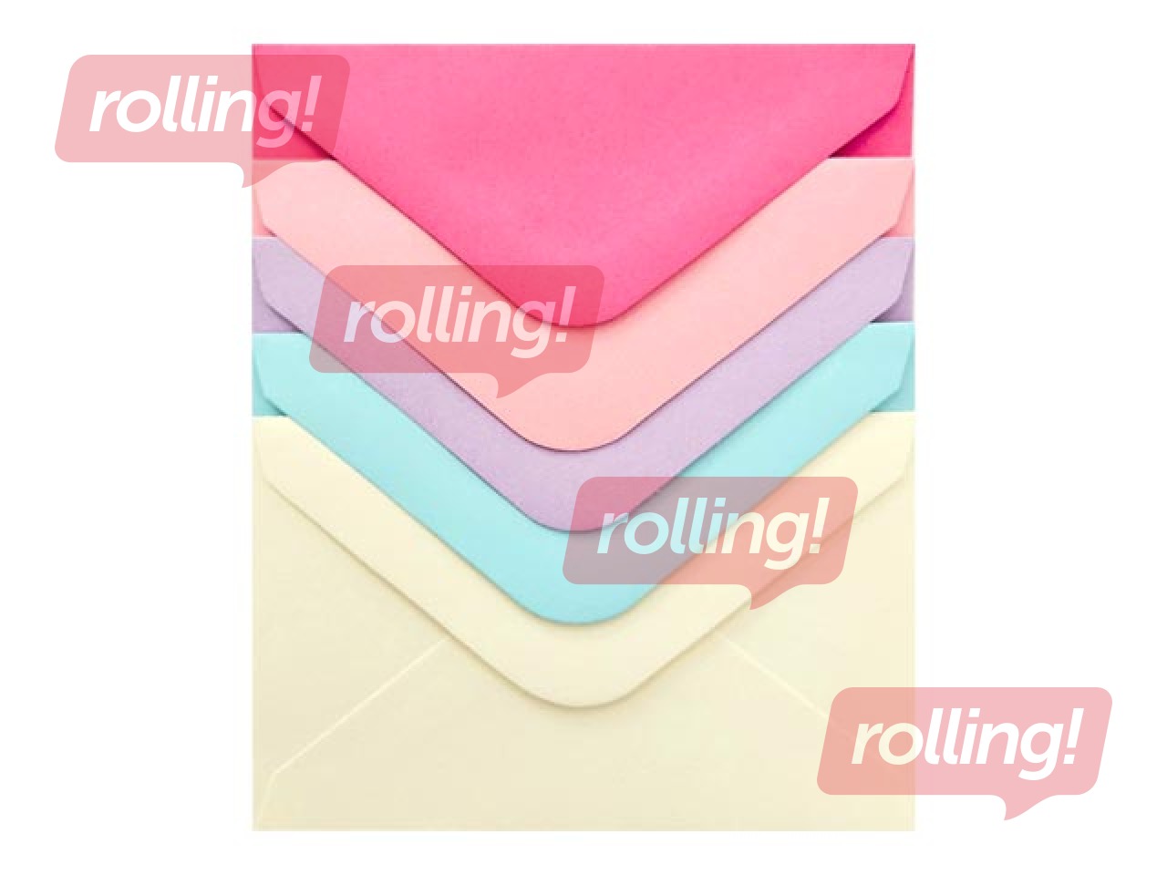 Envelopes Smooth Mix, pink and blue, 70x100mm, 10 pcs.