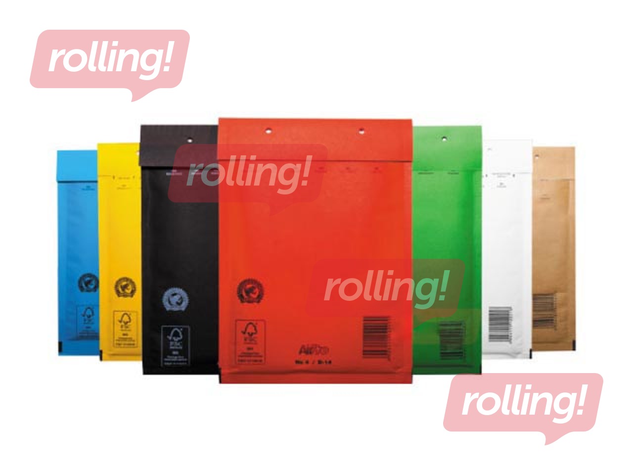 Aploksne polsterēta Nr.14/D AirPro, 180 x 265 mm, melna