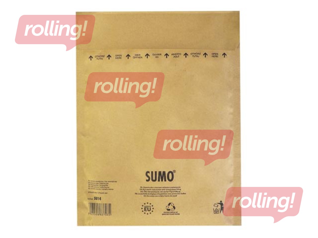 Polsterdatud ümbrik SUMO Nr.14, 195 x 265 mm, pruun