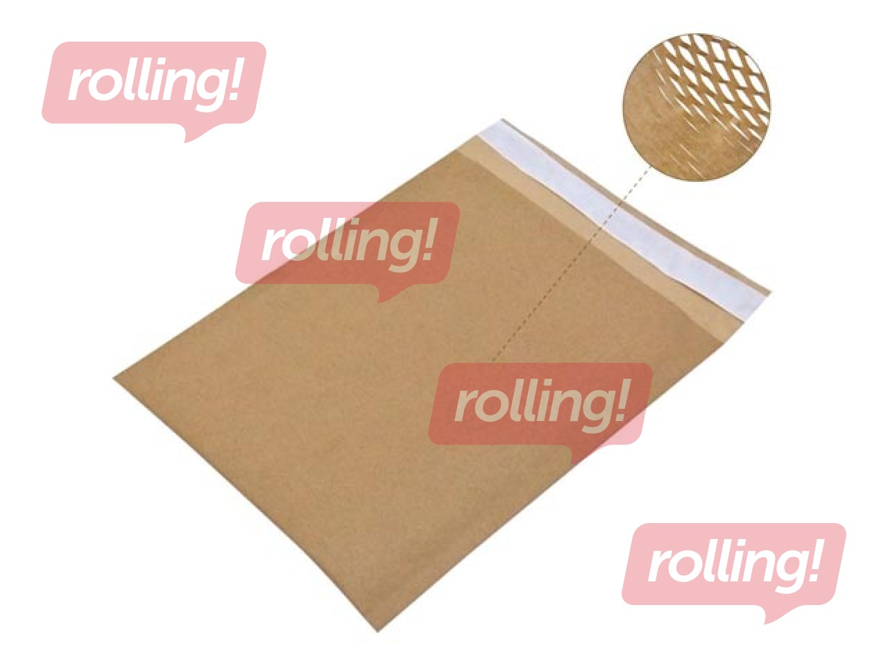 Aploksne, polsterēta ar šūnu papīra pildījumu, brūna, 185 x 250 mm