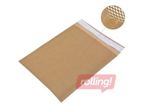 Конверт, с подкладкой из бумажной пульпы, коричневый, 185 x 250 мм