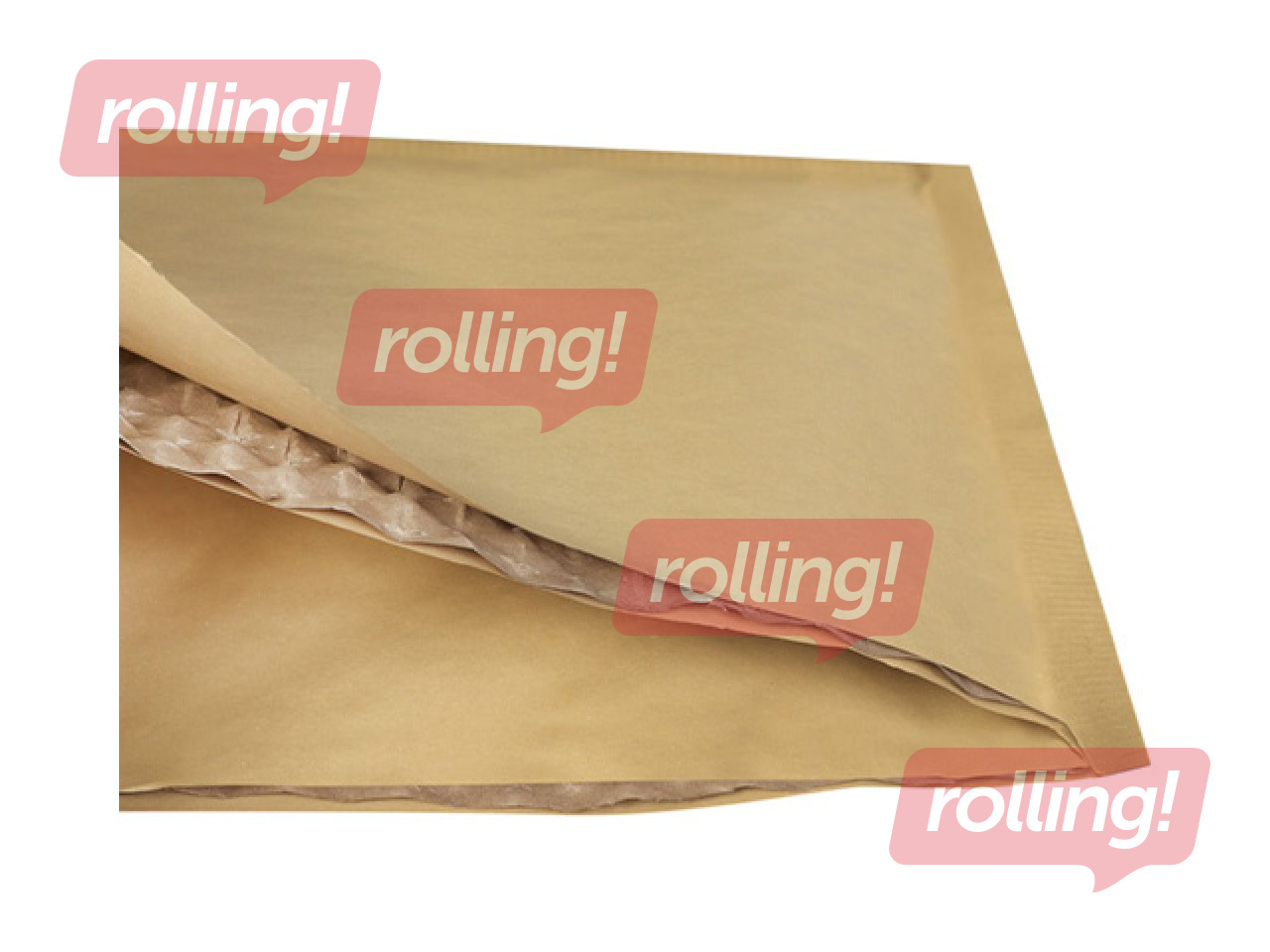 Конверт с амортизирующей бумажной сотистой прокладкой, коричневый, 350x470мм