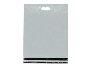 Envelopes – shipping plastic bags with handle, white, 25x45+7cm, 10 pcs.