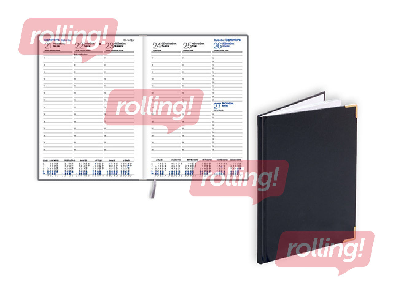 Dienasgrāmata Prestige, A5, basis, melna