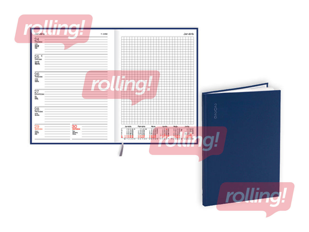 Ежедневник Quadro Flex, A5, басис, синий