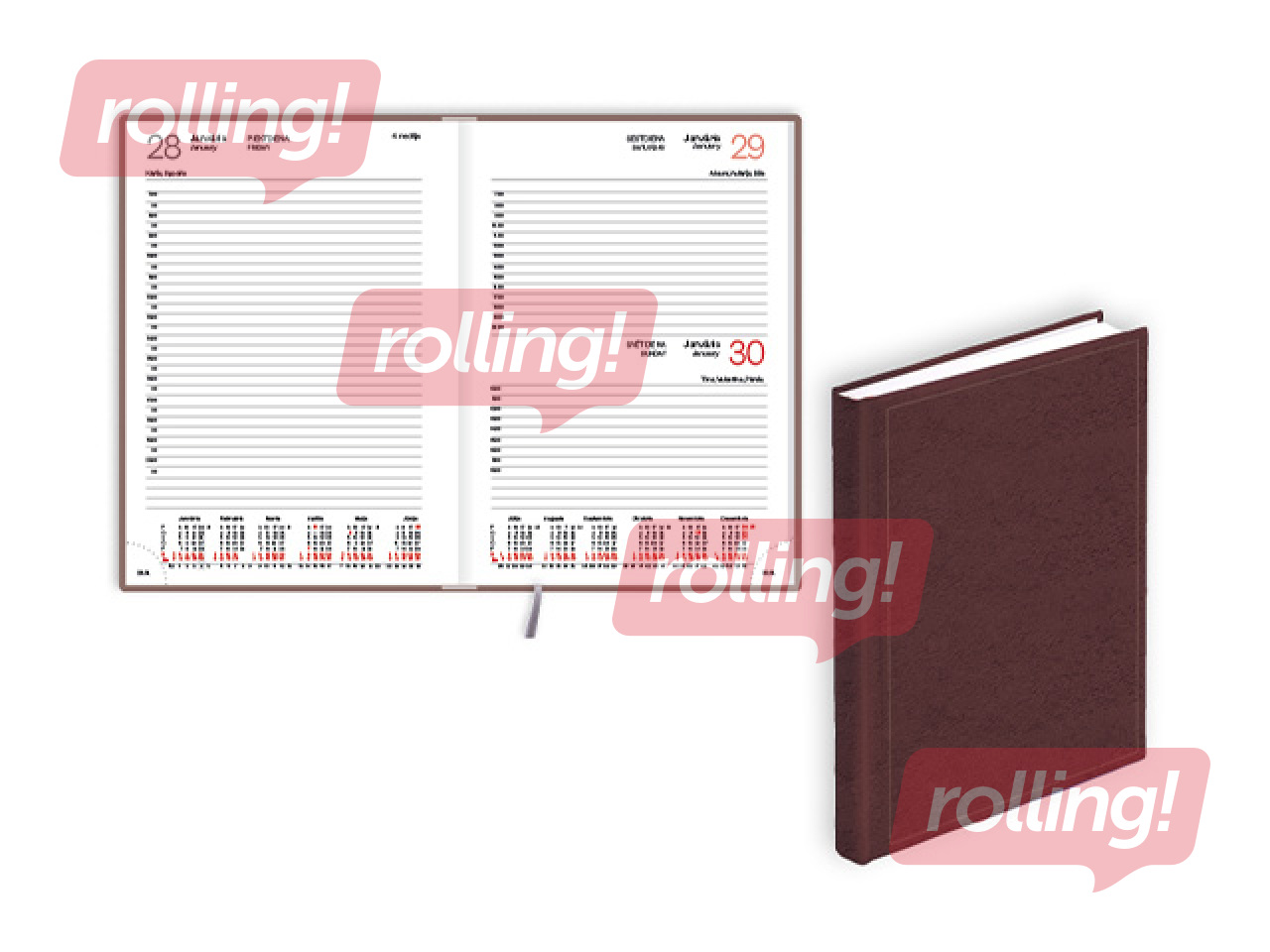 Diary Manager, A5, basis, brown