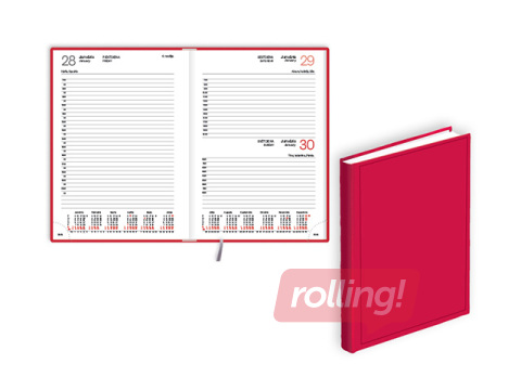 Diary Manager, A5, basis, red