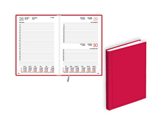 Diary Manager, A5, basis, red