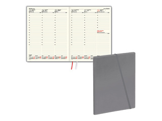 Diary Advocate Trend, A4, leather imitation, grey