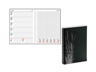 Dienasgrāmata Quadro Trend Grass, A5, ar spirāli, 2026
