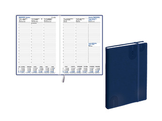 Diary Prestige, A5, Soft leather imitation, dark blue