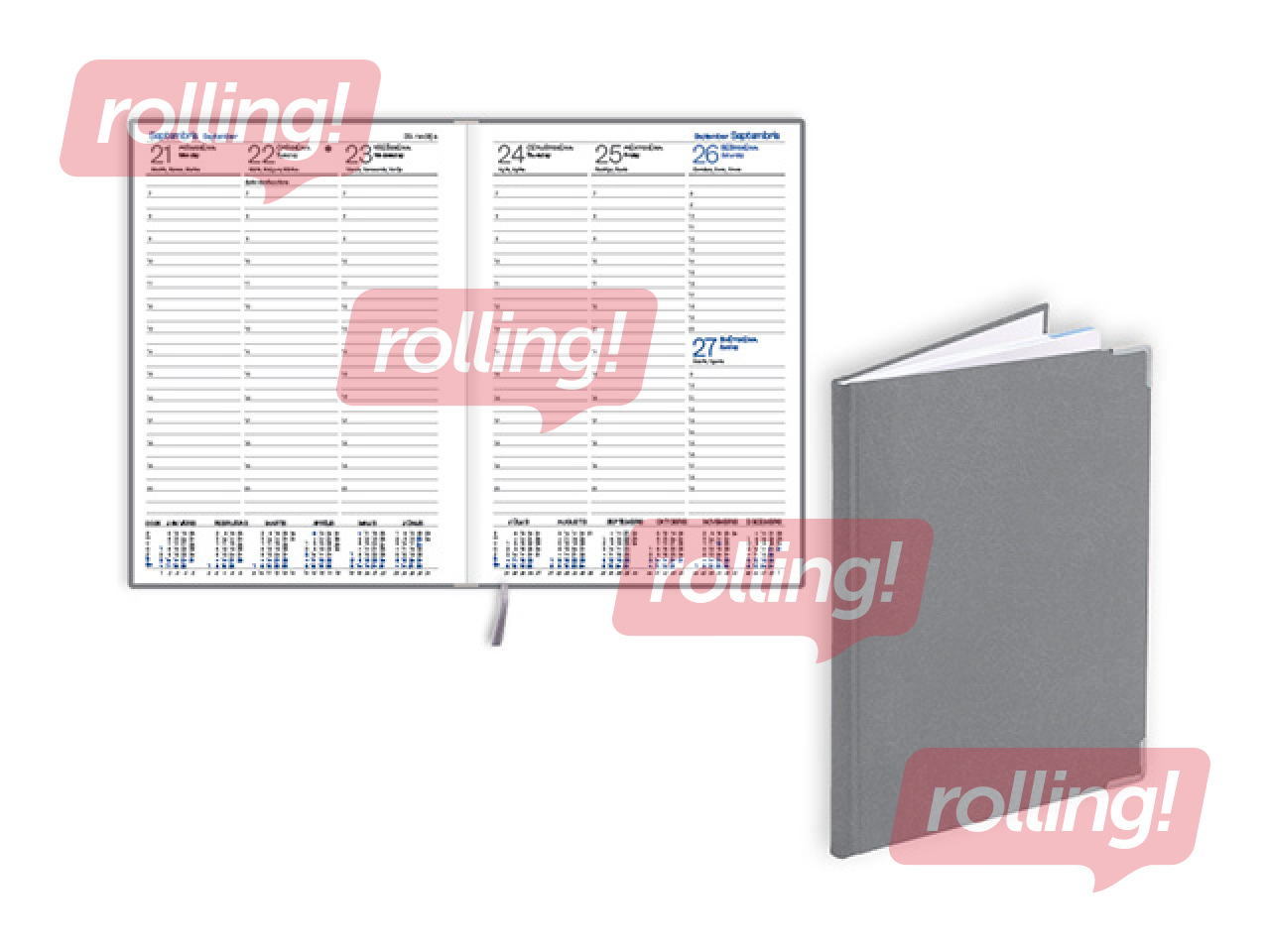 Diary Prestige, A5, basis, grey