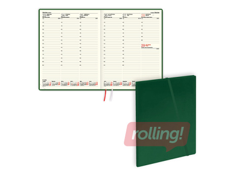 Diary, Advocate Trend, A4, leather imitation, green