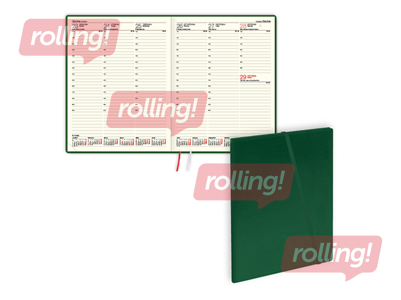 Diary, Advocate Trend, A4, leather imitation, green