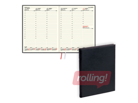 Diary Advocate, A4, leather, black