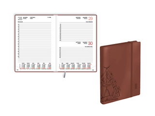 Diary Manager Trend Gold, chocolate bronze