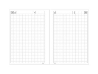 Dienasgrāmata - piezīmju bloks, 134 x 184 mm, rūtiņu lapas, melns
