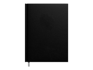 Dienasgrāmata - piezīmju bloks, 134 x 184 mm, rūtiņu lapas, melns