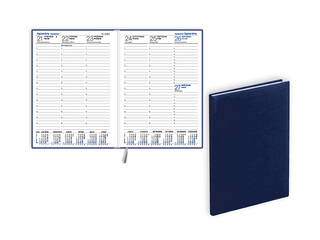 Diary Prestige, A5, leather imitation, blue