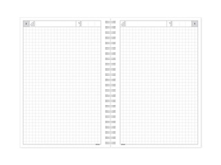 Content block without dates, A5, checked line pattern pages