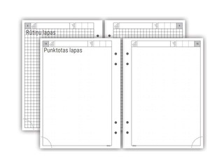 Satura bloks Elite bez datumiem, rūtiņu lapas
