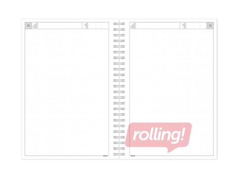 Content block without dates, A5, dotted sheets
