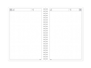 Content block without dates, A5, dotted sheets