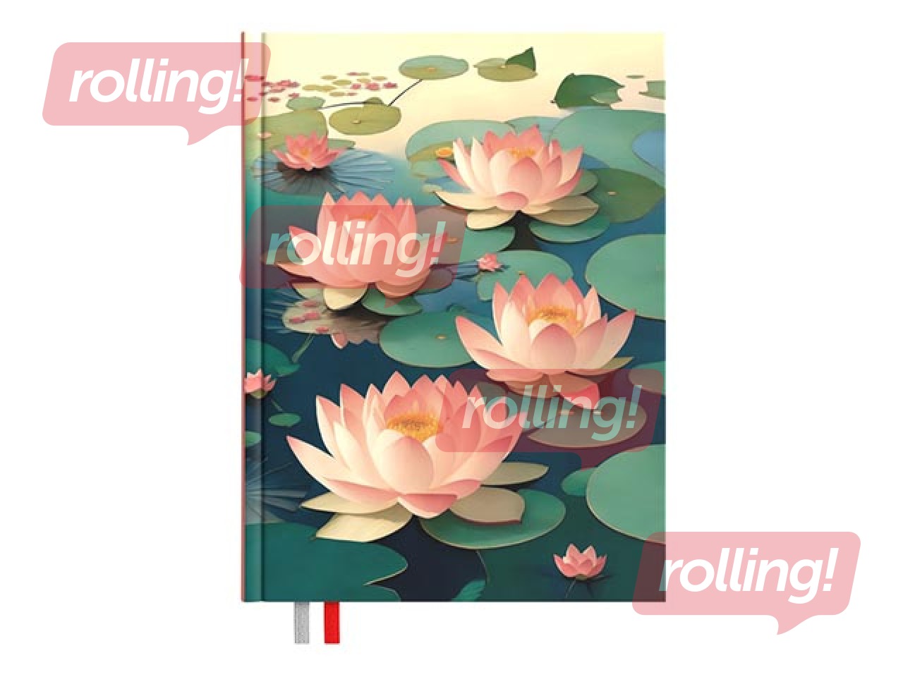 Dienasgrāmata - piezīmju bloks, 134 x 184 mm, Lotus