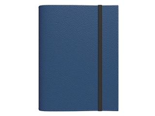 Dienasgrāmata - piezīmju bloks bez datumiem, A5 Flex, rūtiņu, tumši zils