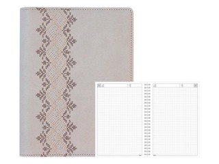Dienasgrāmata - piezīmju bloks, A5 Pattern, gaiši pelēks