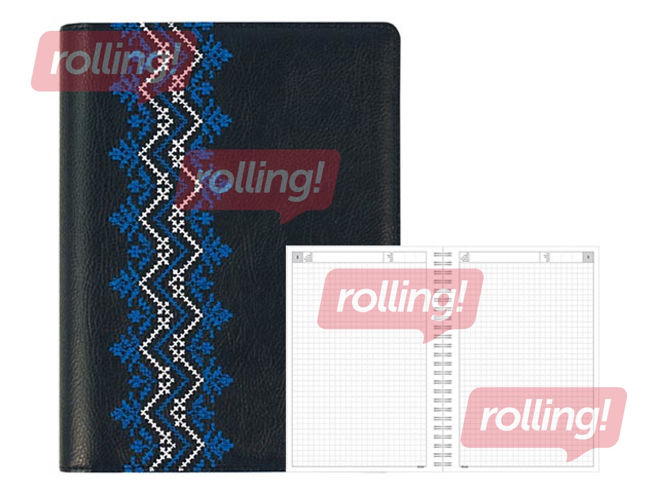 Dienasgrāmata - piezīmju bloks, A5 Pattern, zils