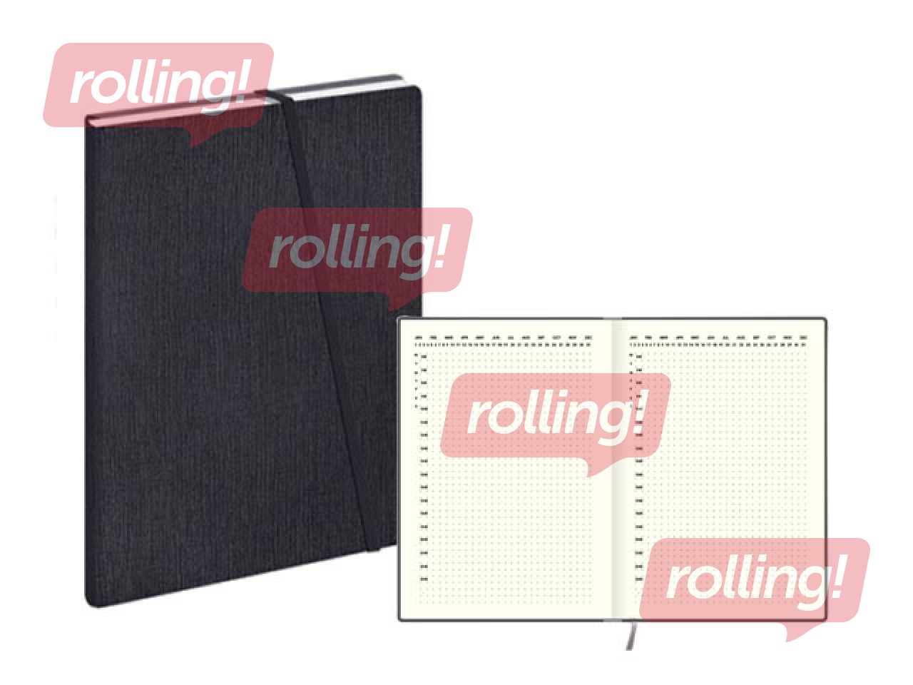 Diary Private, black texture