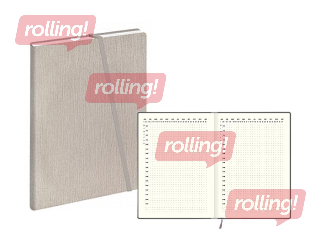 Dienasgrāmata Private, gaiši pelēka ar tekstūru